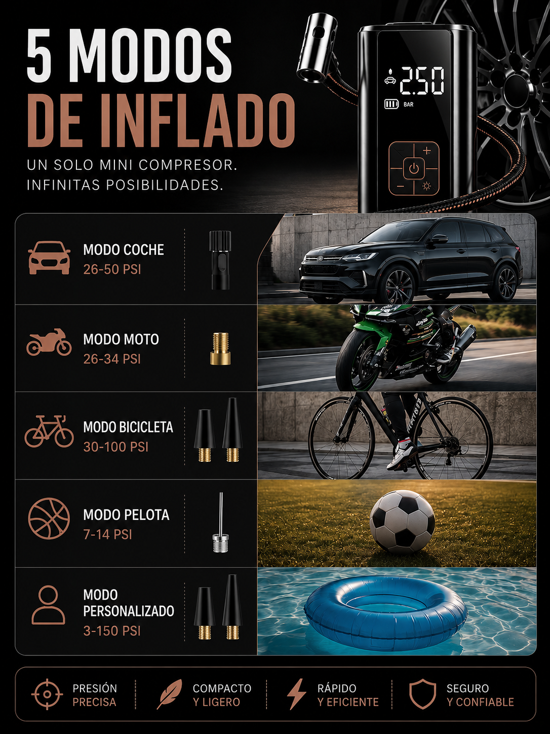 Compresor de Aire Portátil